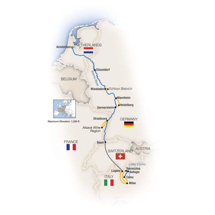 11 Day Tauck River Cruise from Amsterdam to Milan 2025 - 