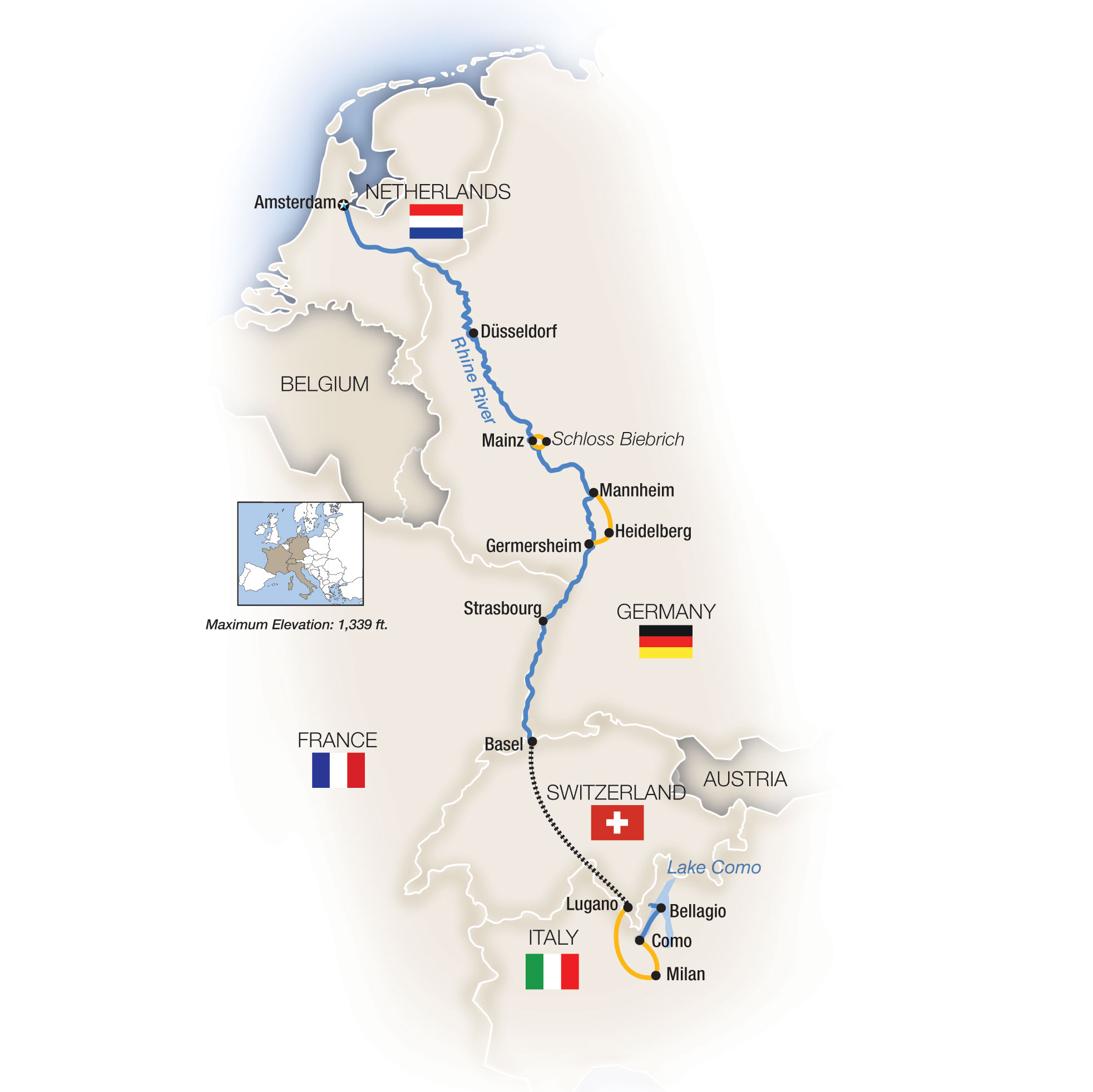 11 Day Tauck River Cruise from Amsterdam to Milan 2026 - 