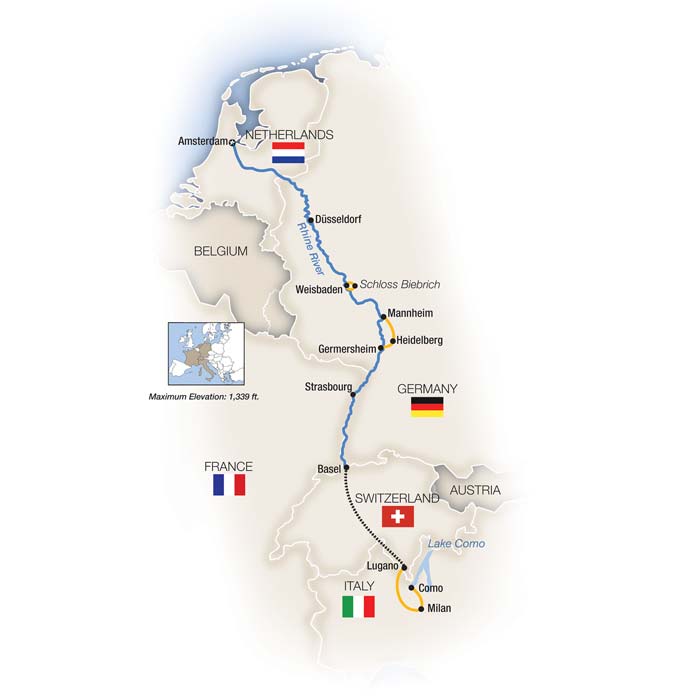 11 Day Tauck River Cruise from Amsterdam to Milan 2027 - 