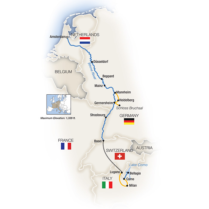 11 Day Tauck River Cruise from Amsterdam to Milan 2026 - 