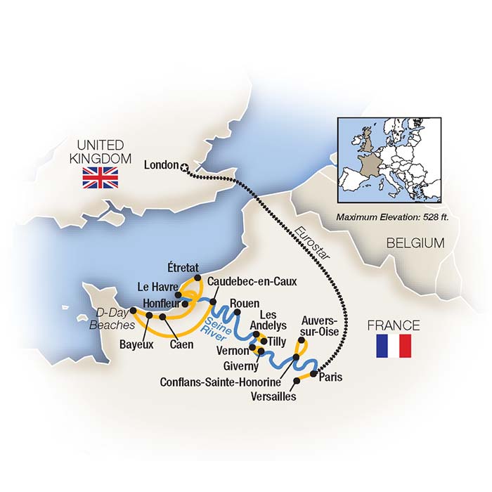 12 Day Tauck River Cruise from London to Paris 2025 - 