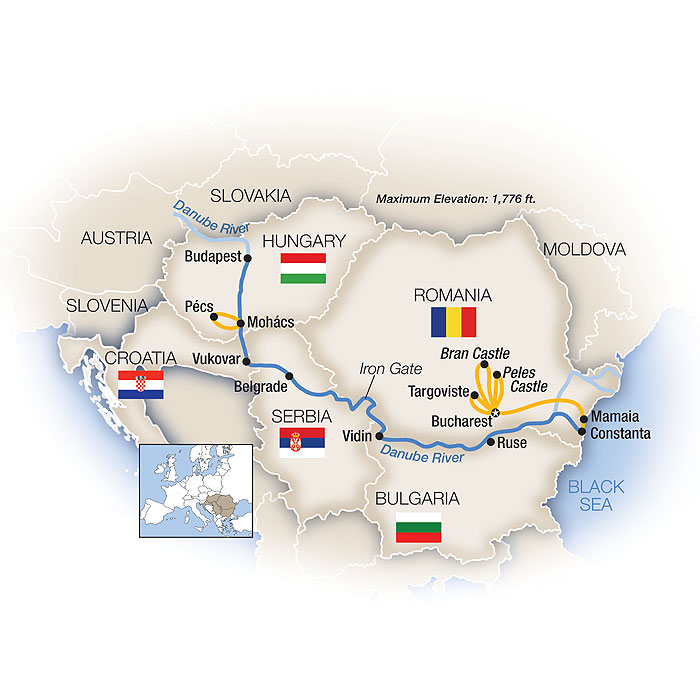 13 Day Tauck River Cruise from Bucharest to Budapest 2025 - 