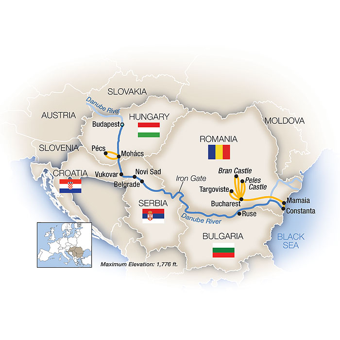 13 Day Tauck River Cruise from Budapest to Bucharest 2025 - 