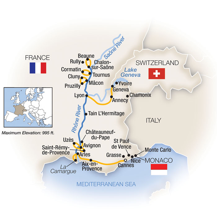 14 Day Tauck River Cruise from Cannes to Geneva 2025 - 