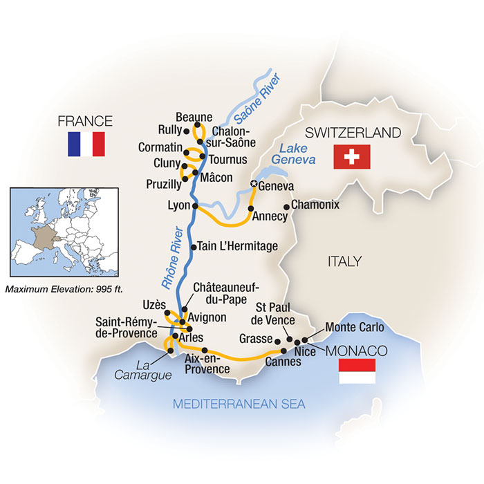 14 Day Tauck River Cruise from Cannes to Geneva Switzerland 2024 (qgn2024)