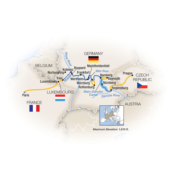 14 Day Tauck River Cruise from Paris to Prague 2025 - 