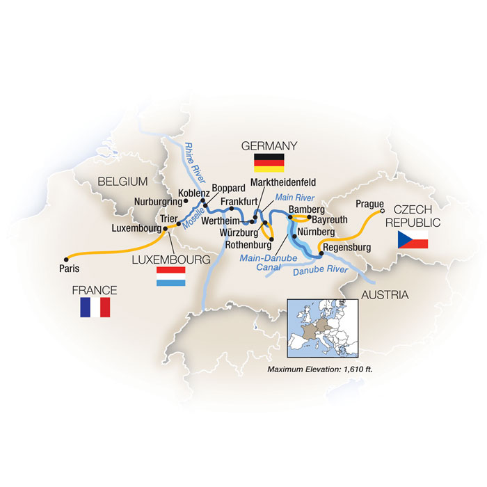 14 Day Tauck River Cruise from Prague to Paris 2025 - 