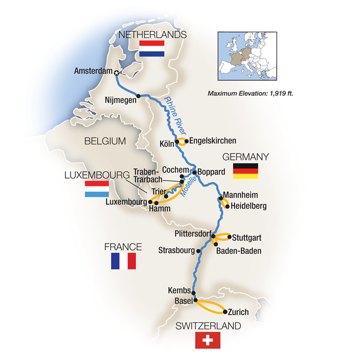 15 Day Tauck River Cruise from Amsterdam to Basel 2025 - 