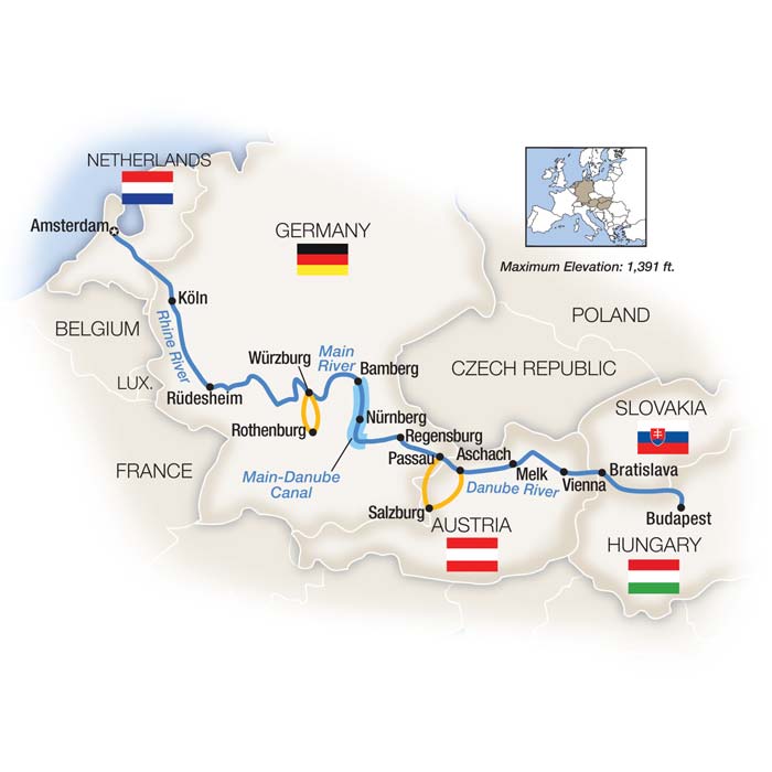 15 Day Tauck River Cruise from Amsterdam to Budapest 2026 - 
