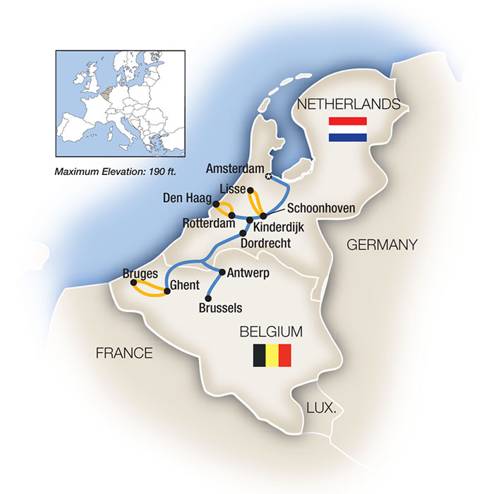 <span>8 Day Tauck River Cruise from Amsterdam Netherlands to Brussels 2024</span><span>(rhy2024)</span>