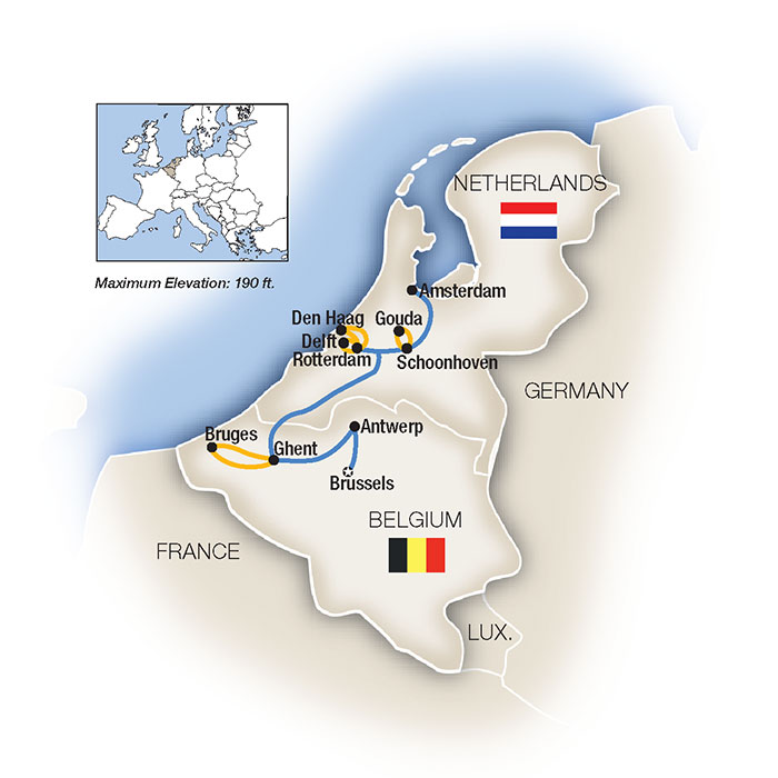 8 Day Tauck River Cruise from Brussels to Amsterdam 2024 - 