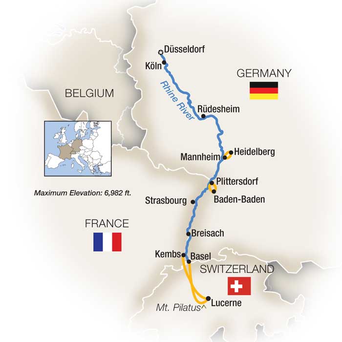 8 Day Tauck River Cruise from Duesseldorf to Basel 2024 - 