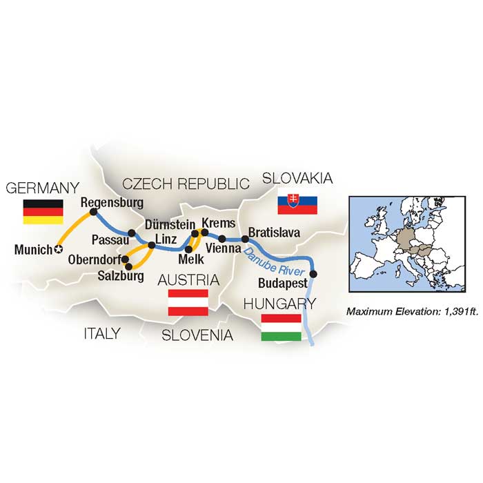 8 Day Tauck River Cruise from Munich to Budapest 2024 - 