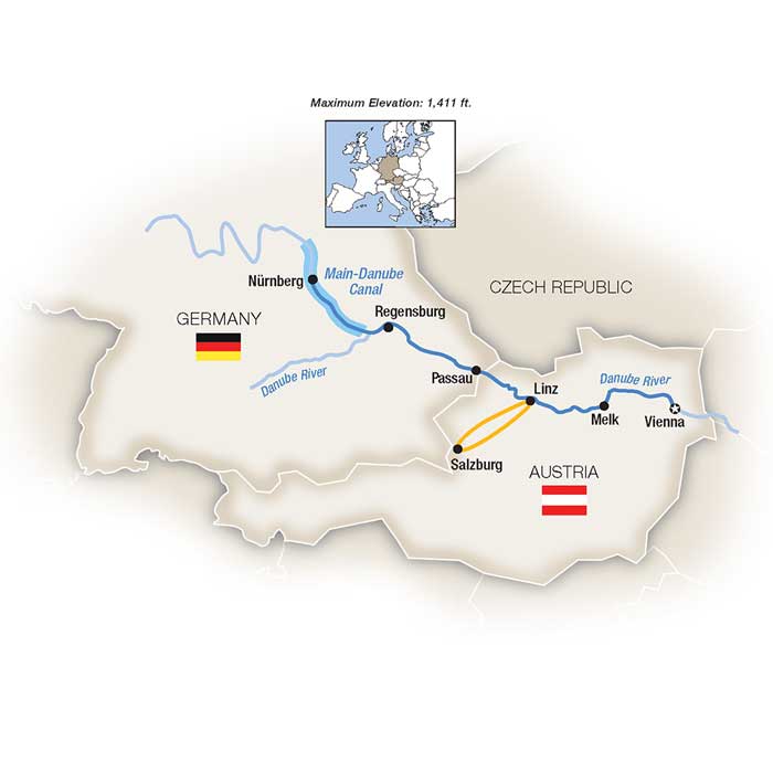 8 Day Tauck River Cruise from Vienna to Nuernberg 2024 - 