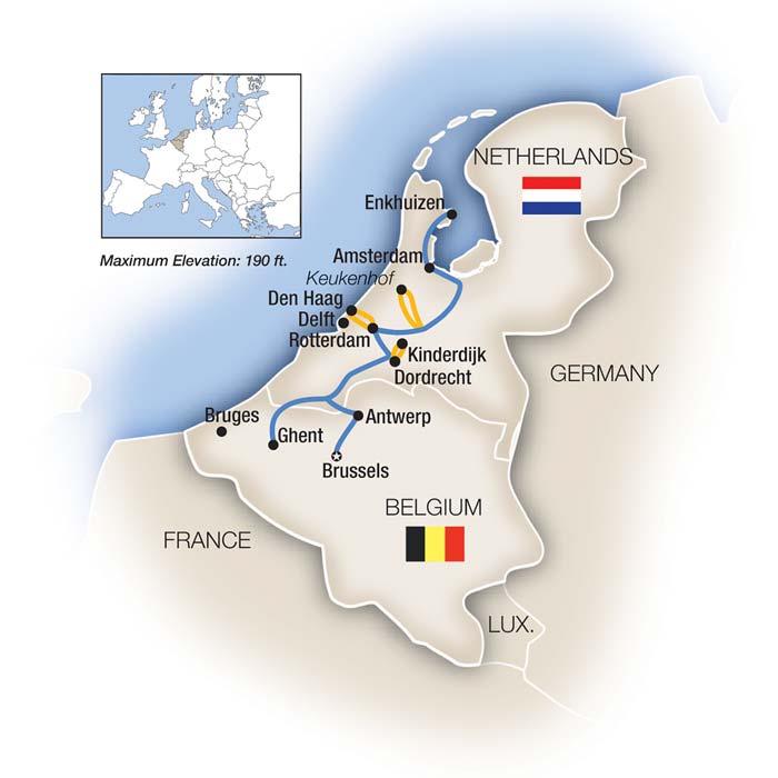 9 Day Tauck River Cruise from Brussels to Amsterdam 2026 - 