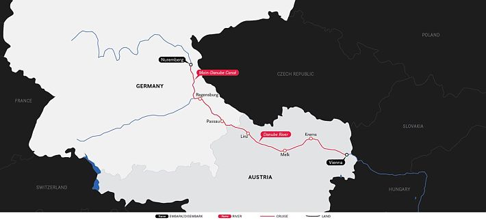8 Day U River Cruise from Nuremberg to Vienna 2023