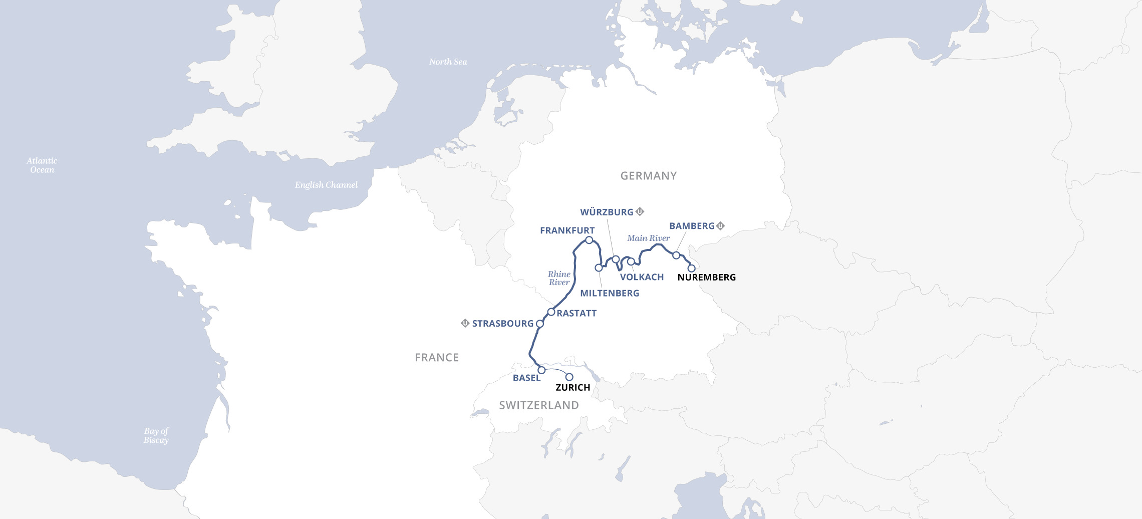 <span>10 Day Uniworld River Cruise from Nuremberg to Zurich 2024</span>