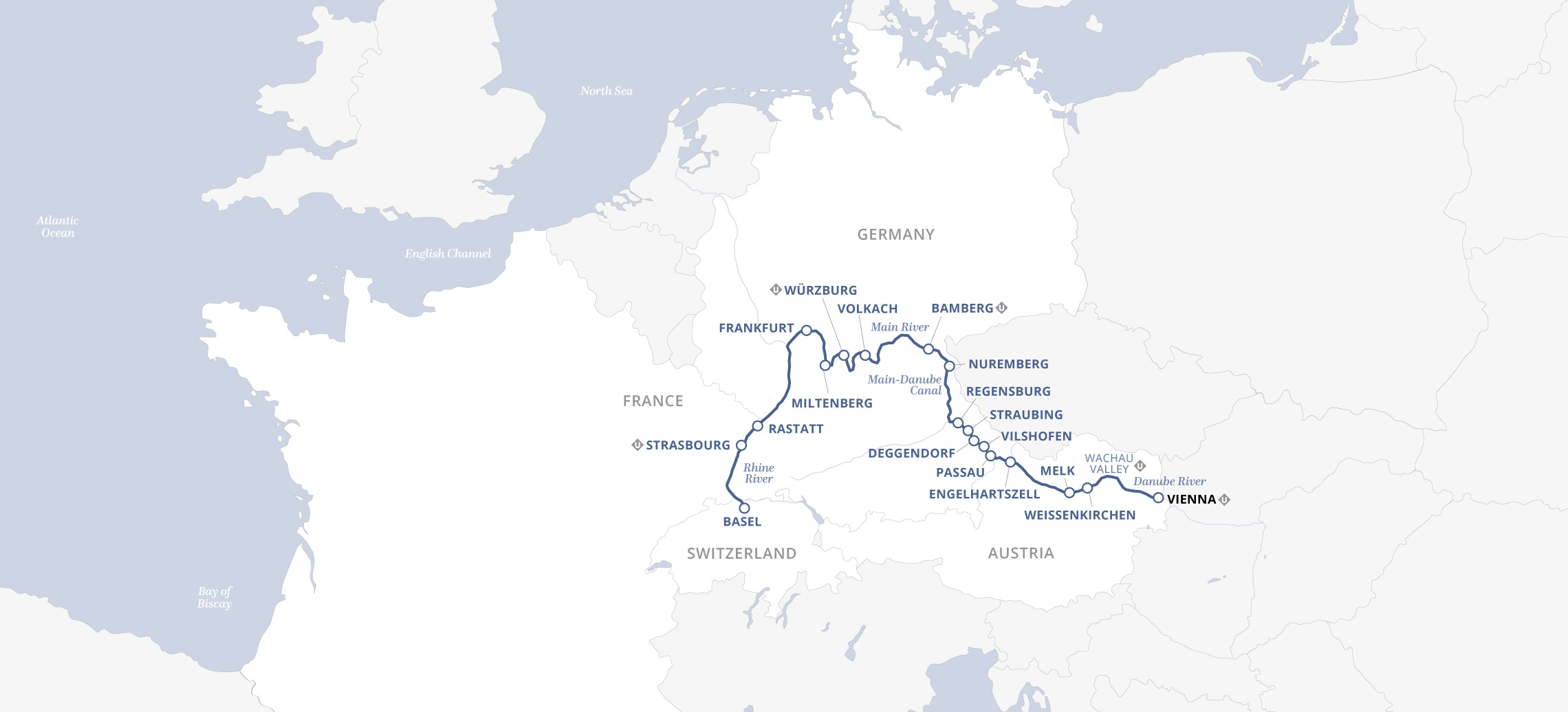 <span>15 Day Uniworld River Cruise from Basel to Vienna 2024</span>