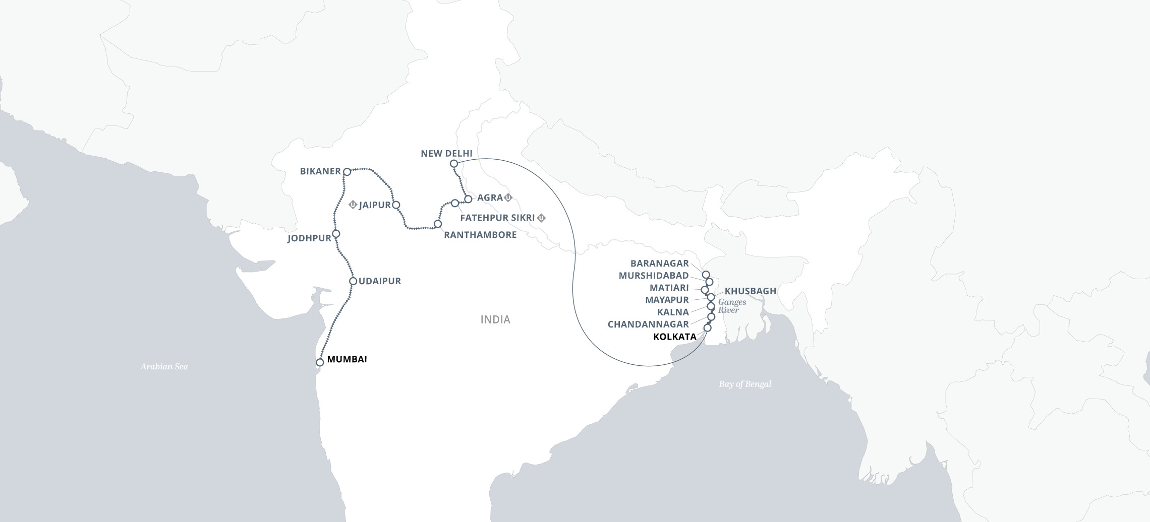16 Day Uniworld River Cruise from Kolkata to Mumbai 2027 - 
