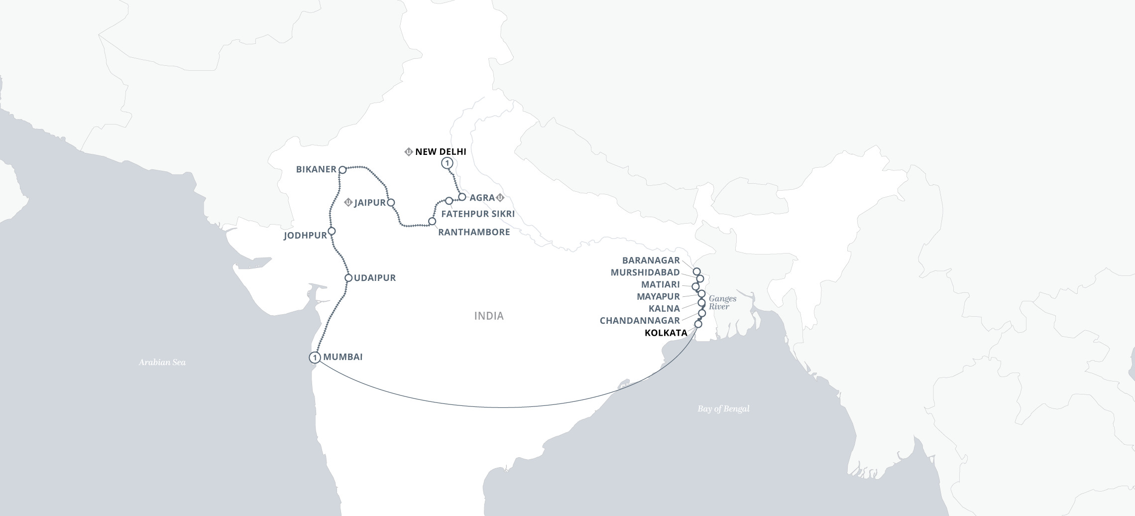 <span>16 Day Uniworld River Cruise from Kolkata to New Delhi 2024</span>