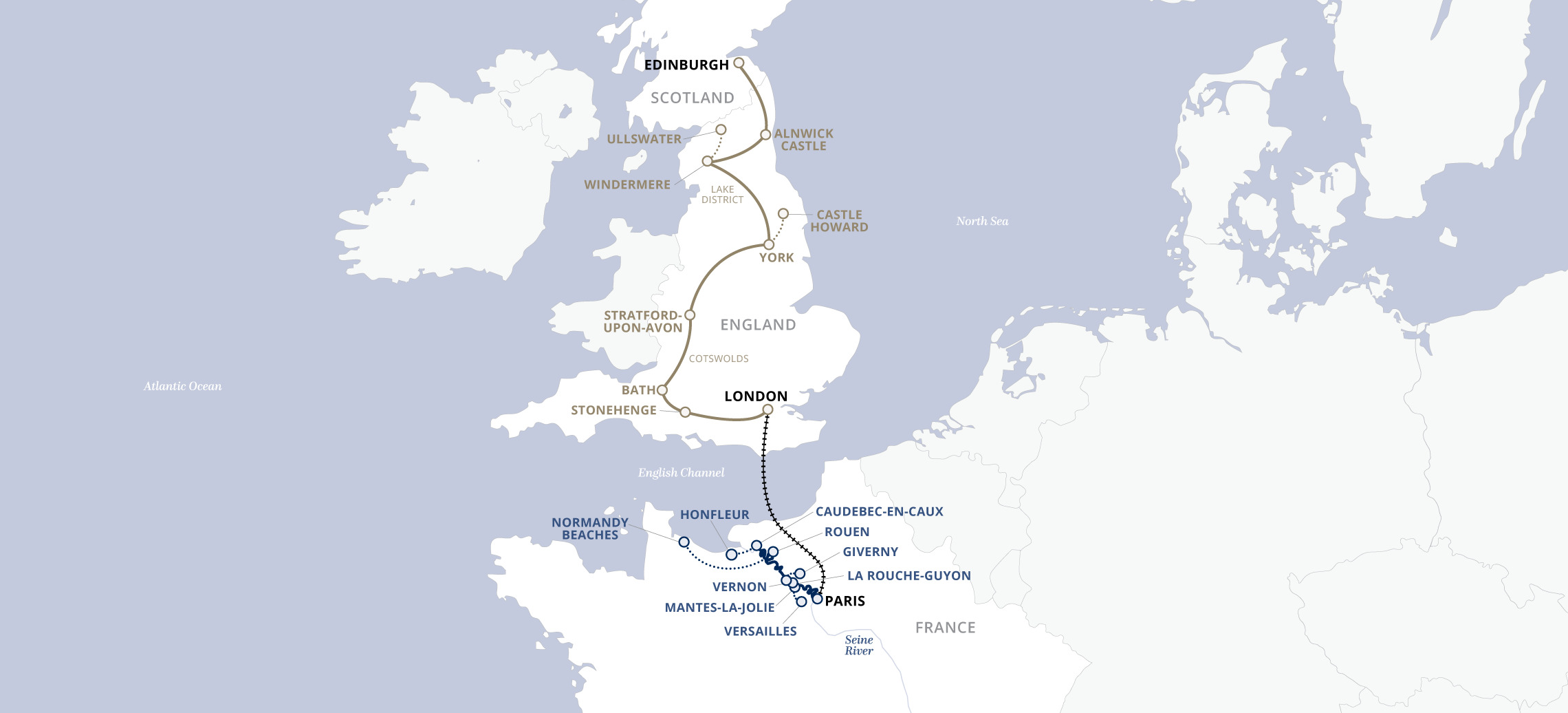 17 Day Uniworld River Cruise from Edinburgh to Paris 2027 - 