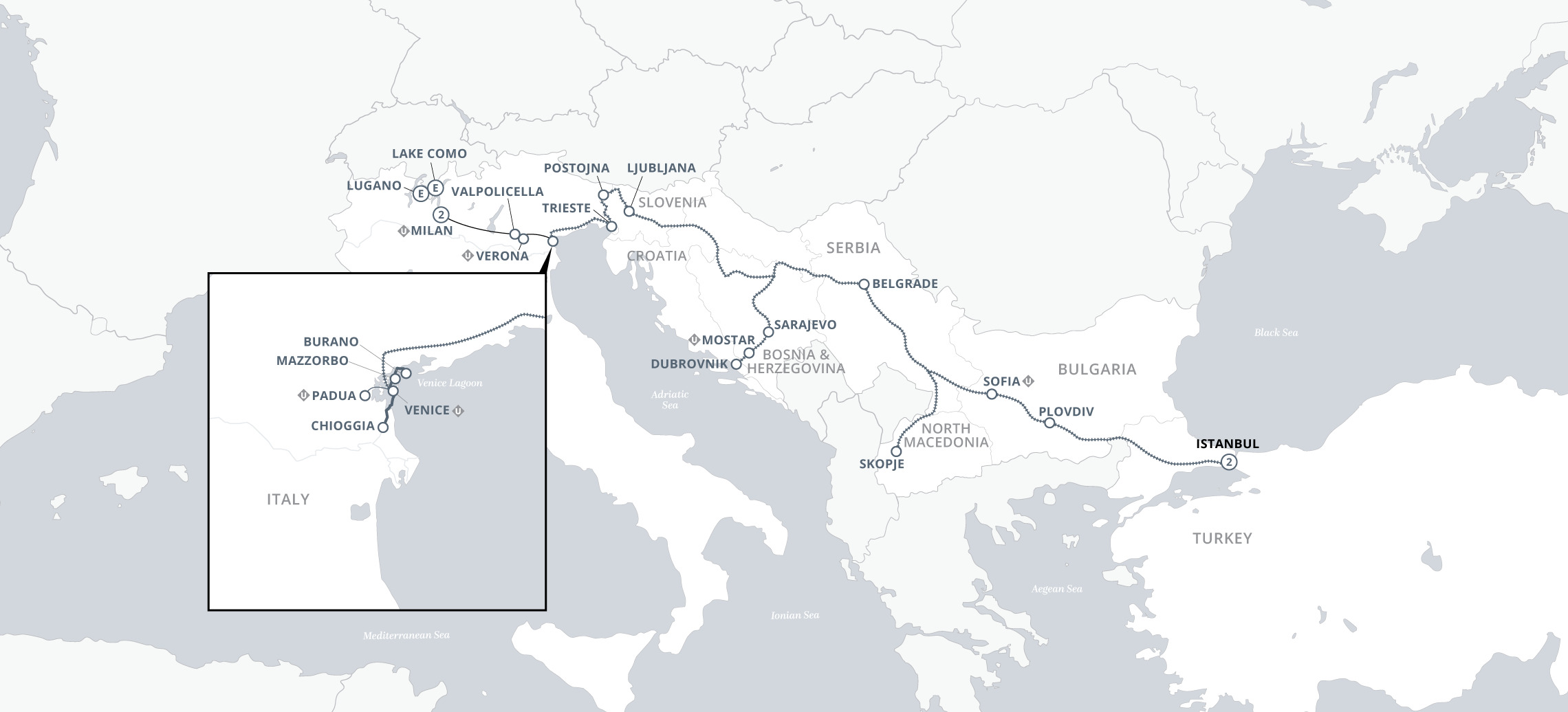 19 Day Uniworld River Cruise from Milan to Istanbul 2025 - 