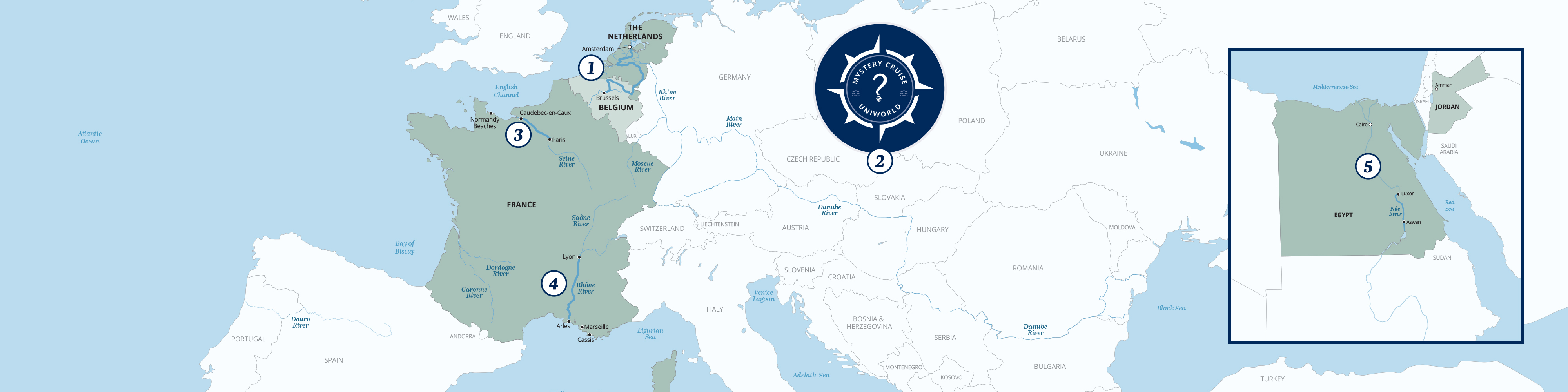 51 Day Uniworld River Cruise from Brussels to Amman 2026 - 