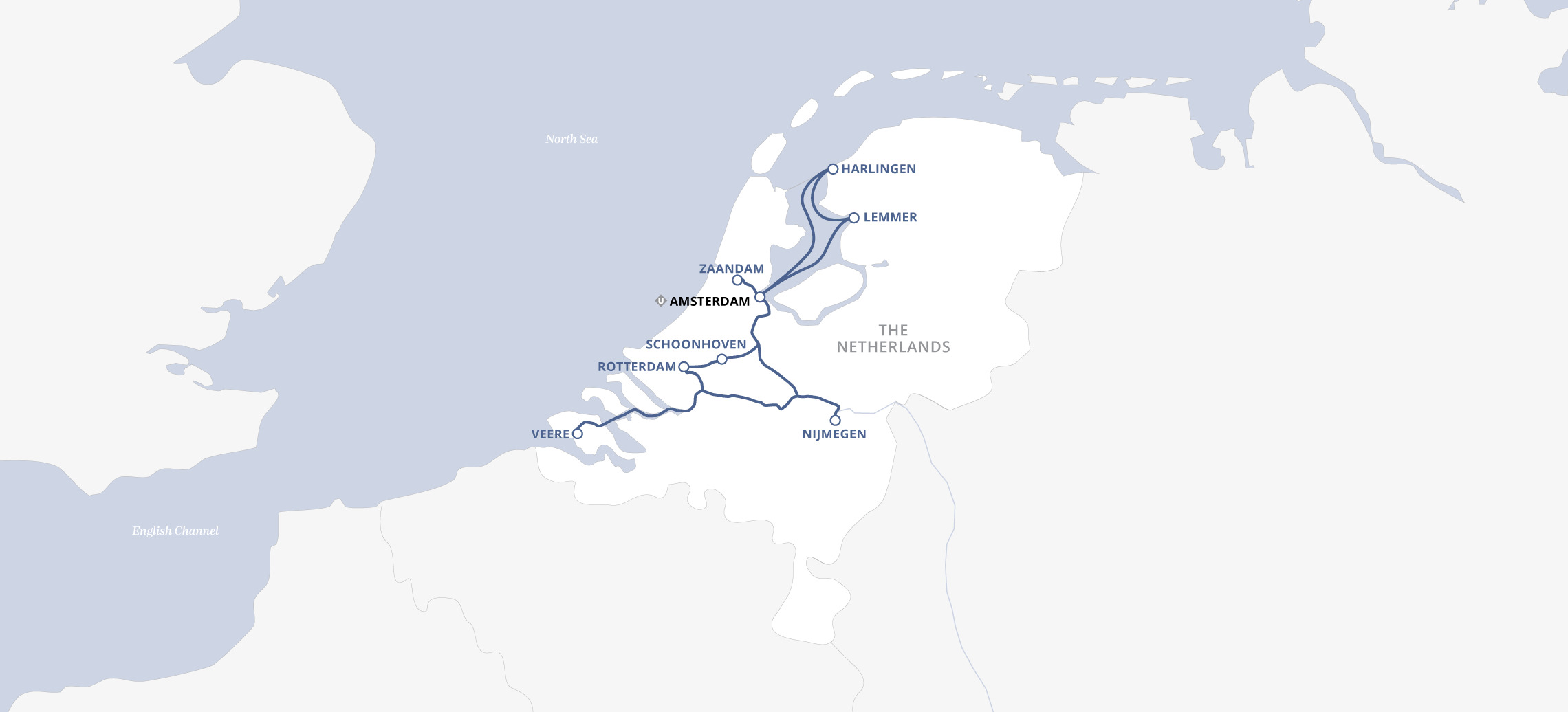 Uniworld River Cruise 8 Days Amsterdam To Amsterdam Map 8261 