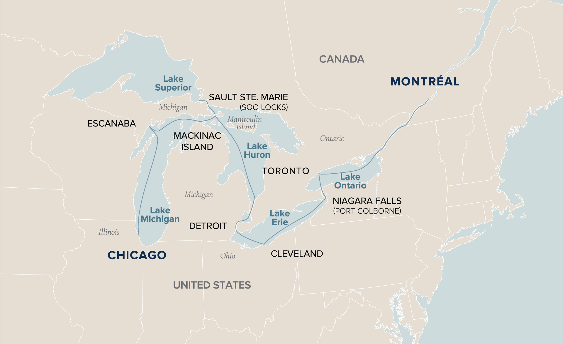 13 Day Victory Cruise Lines River Cruise from Chicago to Montréal 2025 - 