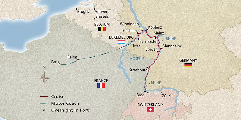 12 Day Viking River Cruise from Paris to Zurich 2028 - 