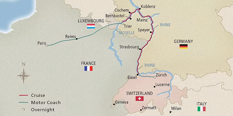 12 Day Viking River Cruise from Zurich to Paris 2028 - 