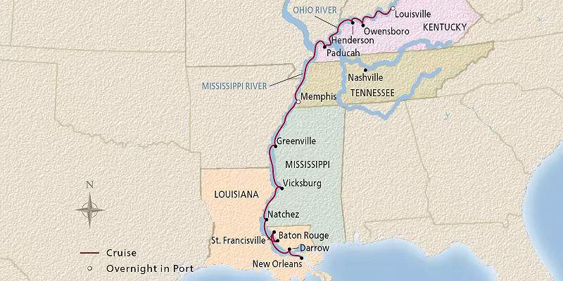 15 Day Viking River Cruise from New Orleans to Louisville 2027 - 