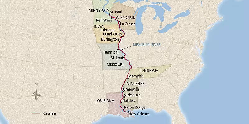 15 Day Viking River Cruise from St. Paul to New Orleans 2028 - 