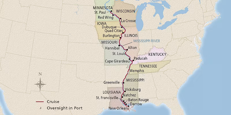 22 Day Viking River Cruise from New Orleans to St. Paul 2028 - 