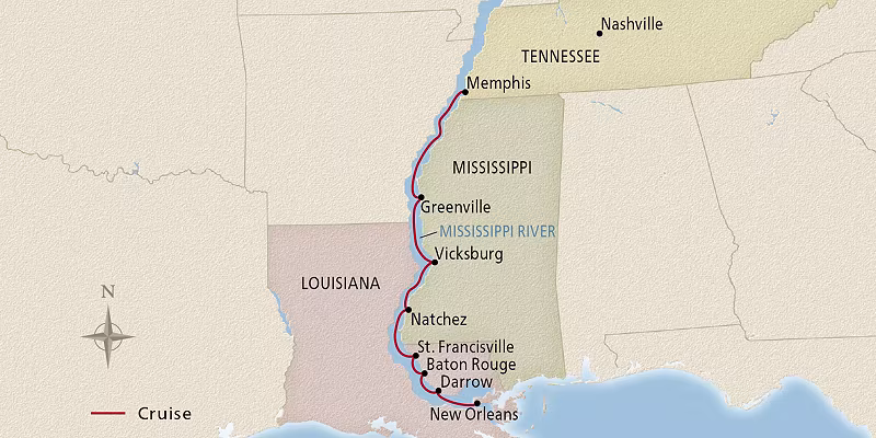 8 Day Viking River Cruise from Memphis to New Orleans 2026 - 